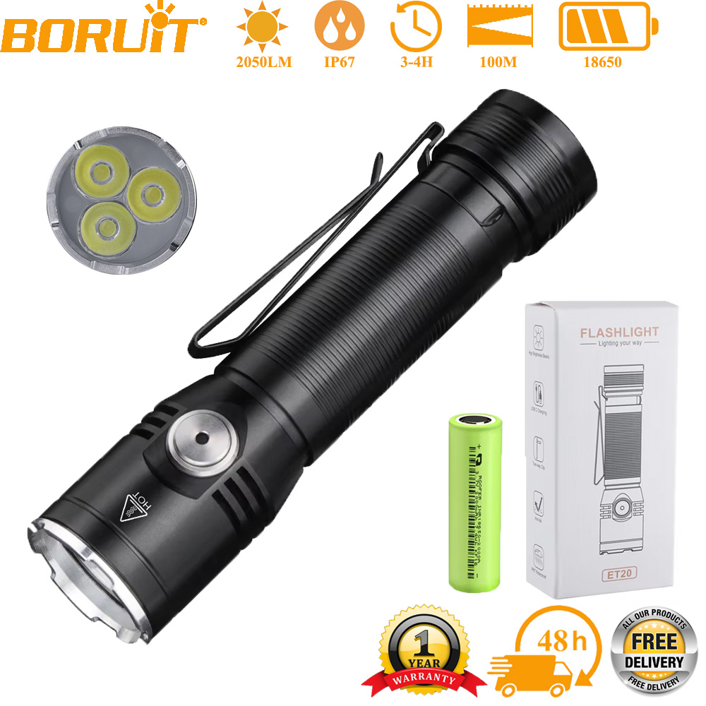 Outdoor Adventure Inc - BORUiT 2050LM ET20 Süper Parlak 3*LED