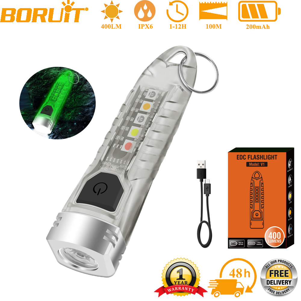 Outdoor Adventure Inc - BORUiT V1 LED Anahtarlık Taşınabilir Floresan