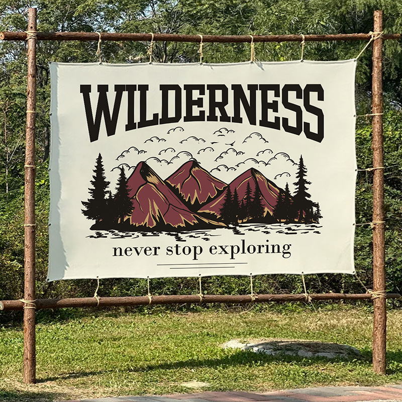 Outdoor Adventure Background - Vintage macera vahşi yaşam kamp halısı